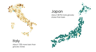 Illustration for article titled Maps of Where Bars Outnumber Grocery Stores